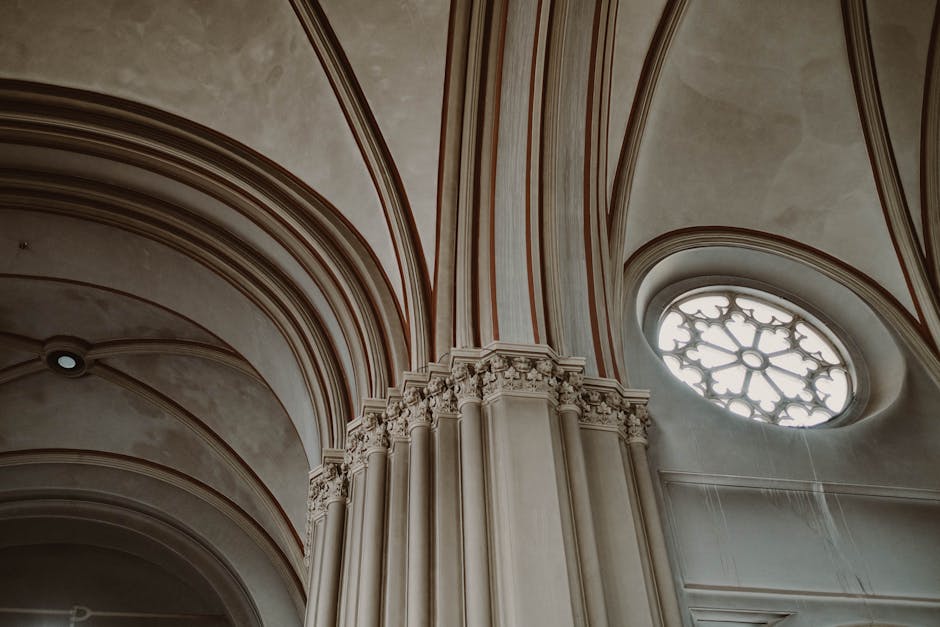 Gothic arches circular window