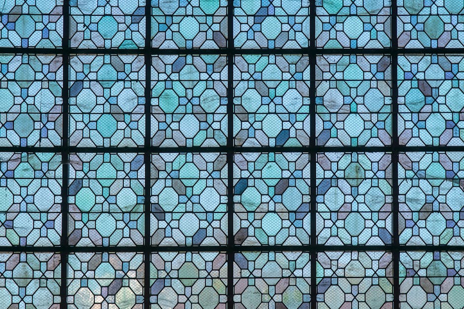 Intricate stained glass pattern