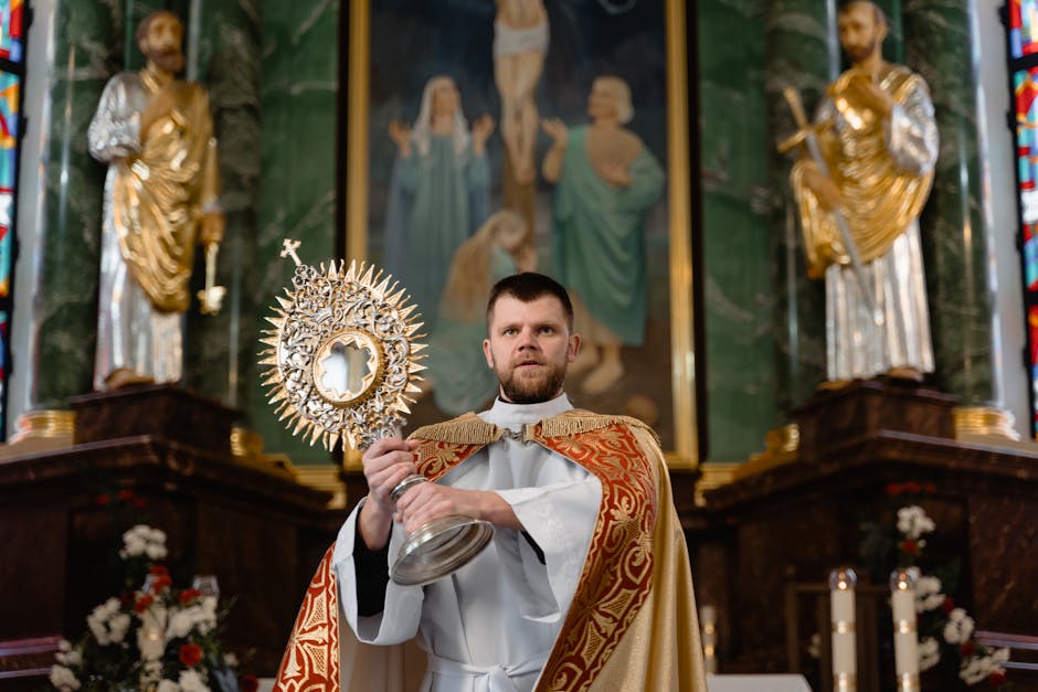 Priest vestments religious ceremony