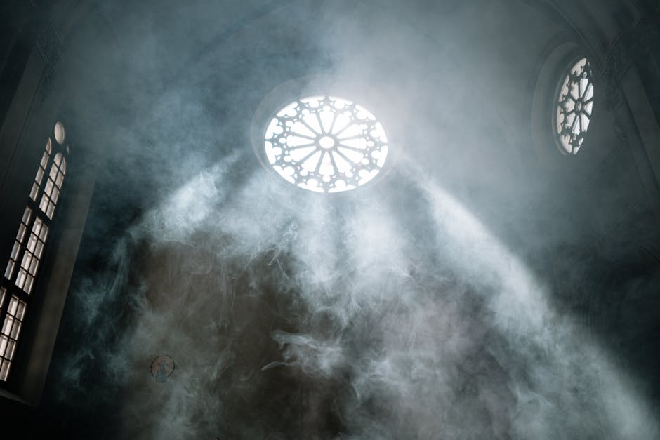 Rosette window mystical light