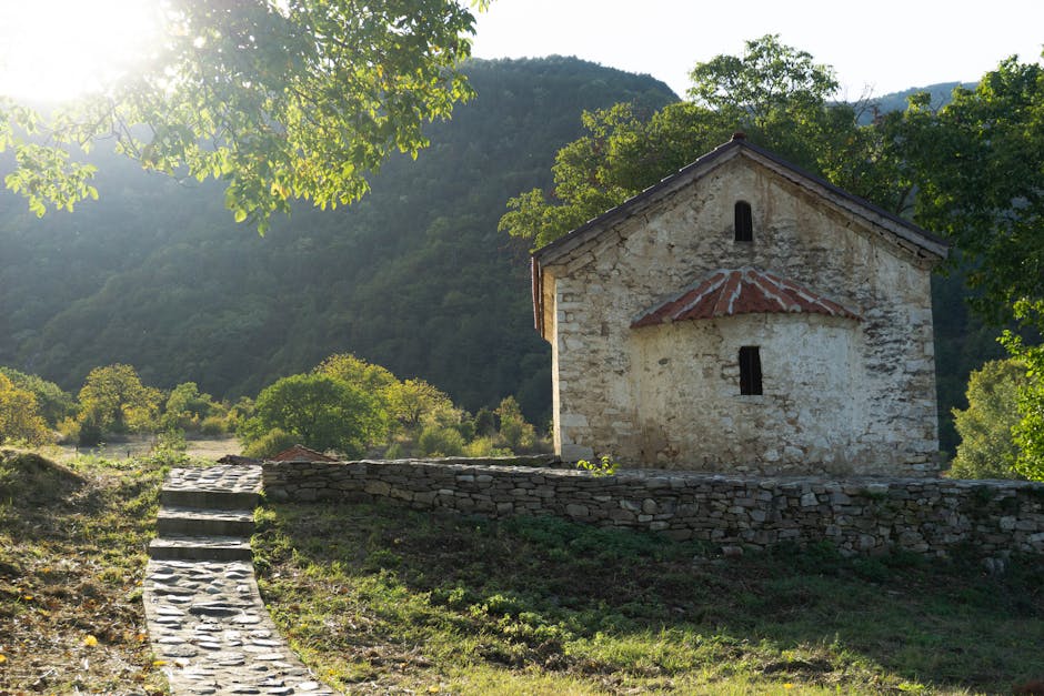 Rustic stone building nature