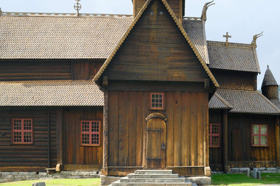 A beautiful wooden church structure
